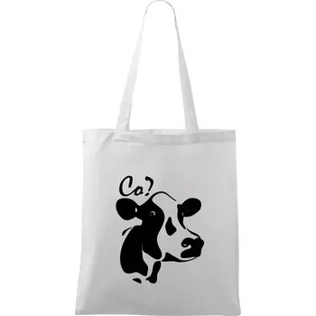 Zmatená kráva - Taška bavlněná - 42 x 38 cm ( Bílá )
