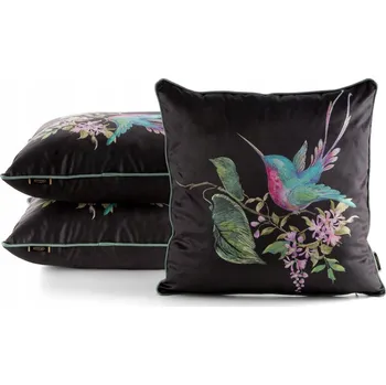 Povlak na polštářek SAMETOVÝ POVLAK NA POLŠTÁŘ /177 45X45 ČERNÁ ZELENÁ