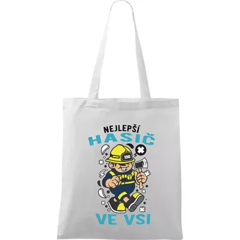 Nejlepší hasič ve vsi - Taška bavlněná - 42 x 38 cm ( Bílá )