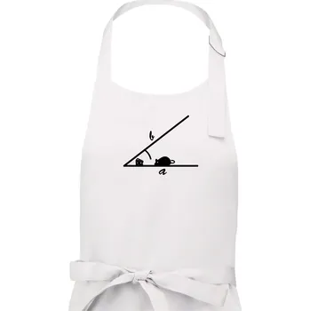 Kuchyňská zástěra Matematická myš - Dámská zástěra na vaření - Univerzální velikost ( Bílá )