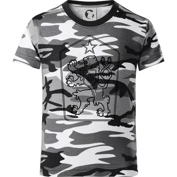 Chlapecké tričko ČSSR znak - Dětské maskáčové triko - 146 cm/10 let ( Šedý maskáč )