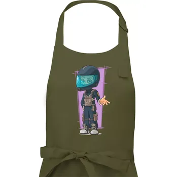 Kuchyňská zástěra Vesmírný voják fialový - Dámská zástěra na vaření - Univerzální velikost ( Khaki )