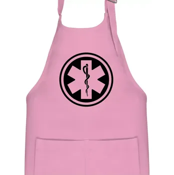 Kuchyňská zástěra Rescue logo samostatné kulaté - Dětská zástěra na vaření - Univerzální velikost ( Růžová )