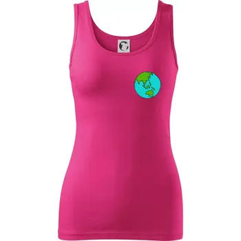 Dámské tričko Planeta na prsu - Austrálie - Dámské tílko - XS ( Purpurová )