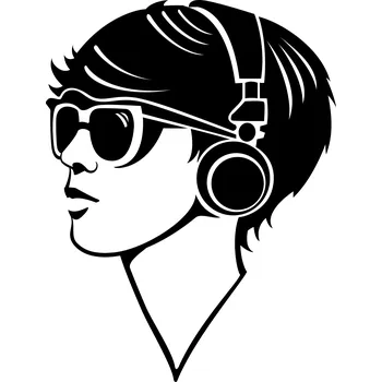 Sluchátka Samolepka na stěnu pro ženu – sluchátka 3e