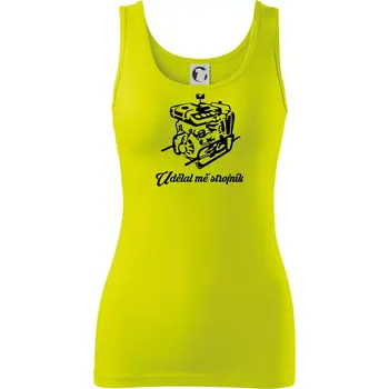 Dámské tričko Udělal mě strojník - Dámské tílko - L ( Limetková )