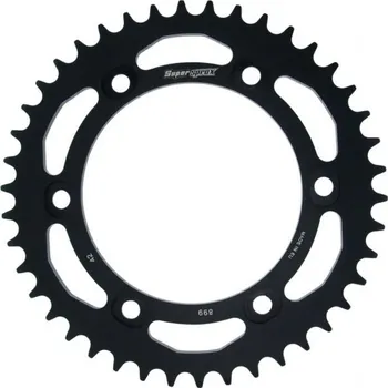 Řetězová sada pro motocykl Hliníková řetězová rozeta SUPERSPROX RAL-899:42-BLK černý 42 zubů, 525