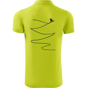 Pánská košile Cyklo sjezd z kopce - Polokošile Victory sportovní (dresovina) - L ( Limetková )