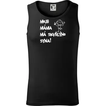 Moje máma má skvělýho syna - Tílko pánské Core - M ( Černá )