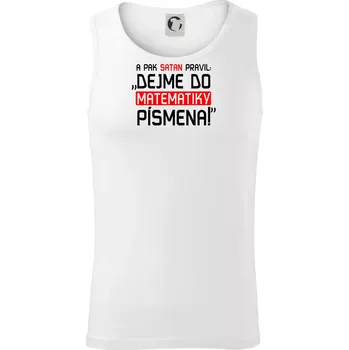 Pánské termoprádlo A pak satan pravil dejme do matematiky písmena - Tílko pánské Core - 2XL ( Bílá )