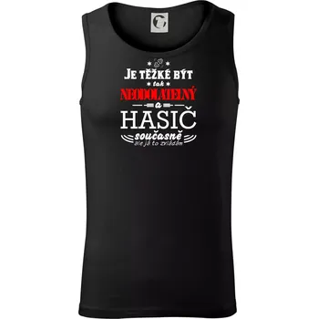 Je těžké být tak neodolatelný - hasič - Tílko pánské Core - XL ( Černá )