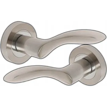 Dveřní kování KLIKA DVEŘNÍ PRO DVEŘE ODOLNÁ ALNUS NIKL SATÉN/CHROM