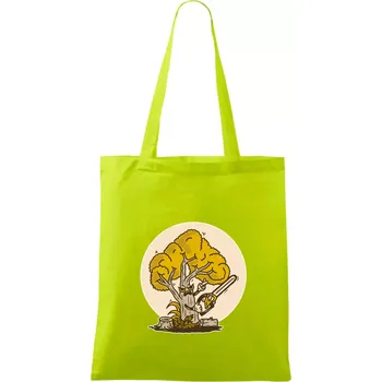 Strom dřevorubec - Taška bavlněná - 42 x 38 cm ( Limetková )