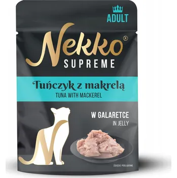 Krmivo pro kočku NEKKO SUPREME ADULT kapsička pro kočky TUŇÁK s MAKRELEM v želé 70 g