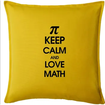 Polštář Keep calm and love math - Polštář 50x50 - 50x50 - Pouze potah ( Žlutá )