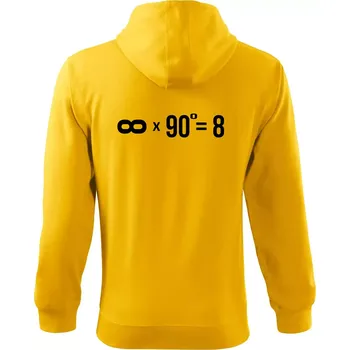 Pánská mikina Nekonečno matematika - Mikina s kapucí na zip trendy zipper - 2XL ( Žlutá )