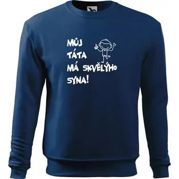 Pánská mikina Můj táta má skvělýho syna - Mikina Essential pánská - XL ( Půlnoční modrá )