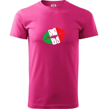 Itálie kiss - Klasické pánské triko vyšší gramáže - XS ( Purpurová )