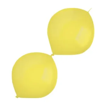 Balónek Amscan Balónky latexové spojovací dekoratérské metalické žluté 15 cm 100 ks