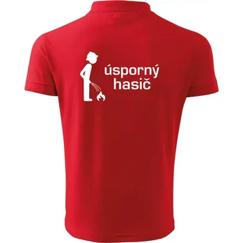 Pánská košile Úsporný hasič - Polokošile pánská Pique Polo 203 - 3XL ( Červená )