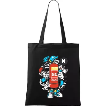 Nákupní taška Hasičňák - Taška bavlněná - 42 x 38 cm ( Černá )