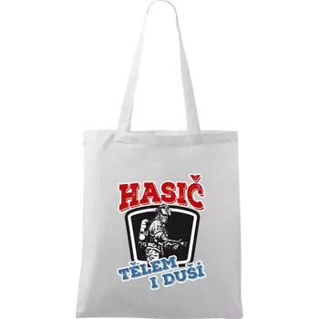 Hasič tělem i duší - Taška bavlněná - 42 x 38 cm ( Bílá )