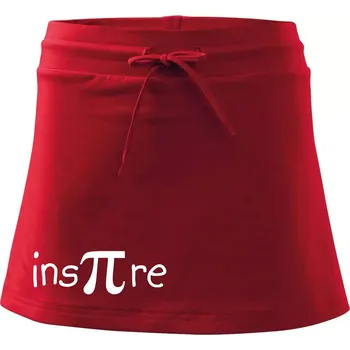 Dámská sukně Inspire matematika - Sportovní sukně - two in one - M ( Červená )