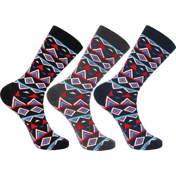 Ponožky Pánské vysoké oblekové vysoké barevné MORAJ 3-párové 39-42