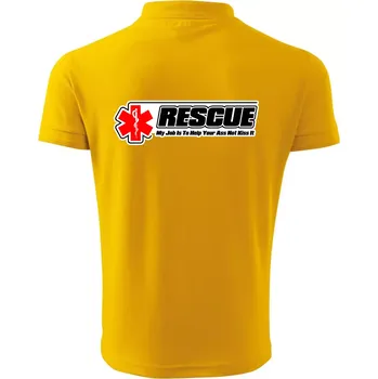 Pánská košile Rescue My Job Is To Help Your Ass Not Kiss It - Polokošile pánská Pique Polo 203 - S ( Žlutá )