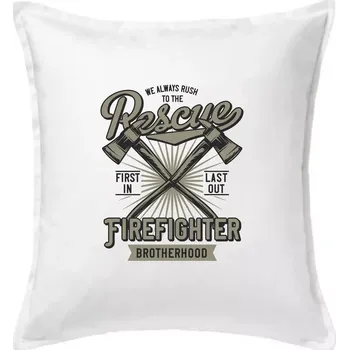 Polštář Rescue Firefighter - Polštář 50x50 - 50x50 - Pouze potah ( Bílá )