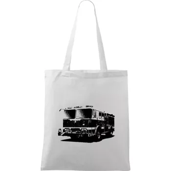 Nákupní taška Hasičské auto americké - Taška bavlněná - 42 x 38 cm ( Bílá )