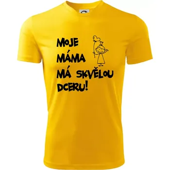 Chlapecké tričko Moje máma má skvělou dceru - Dětské triko sportovní (dresovina) - 146 cm/10 let ( Žlutá )