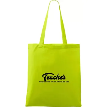 Teacher title - Taška bavlněná - 42 x 38 cm ( Limetková )