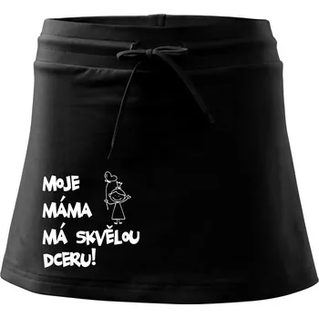 Dámská sukně Moje máma má skvělou dceru - Sportovní sukně - two in one - M ( Černá )