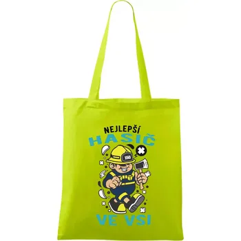 Nejlepší hasič ve vsi - Taška bavlněná - 42 x 38 cm ( Limetková )