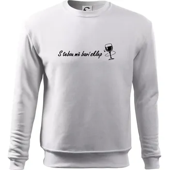 Pánská mikina S tebou mě baví sklep - Mikina Essential pánská - L ( Bílá )