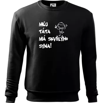 Můj táta má skvělýho syna - Mikina Essential dětská - 146 cm/10 let ( Černá )