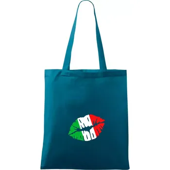 Itálie kiss - Taška bavlněná - 42 x 38 cm ( Petrolejová )
