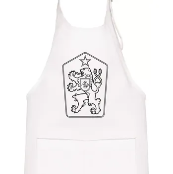 Kuchyňská zástěra ČSSR znak - Dětská zástěra na vaření - Univerzální velikost ( Bílá )