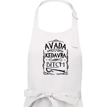 Kuchyňská zástěra Harry - Avada Kedavra - Dámská zástěra na vaření - Univerzální velikost ( Bílá )