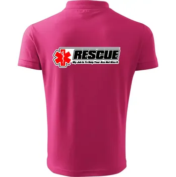 Pánská košile Rescue My Job Is To Help Your Ass Not Kiss It - Polokošile pánská Pique Polo 203 - 3XL ( Purpurová )