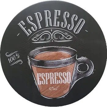 Obraz Plechová cedule Espresso