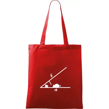 Nákupní taška Matematická myš - Taška bavlněná - 42 x 38 cm ( Červená )