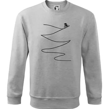 Pánská mikina Cyklo sjezd z kopce - Mikina Essential pánská - 2XL ( Světlešedý Melír )