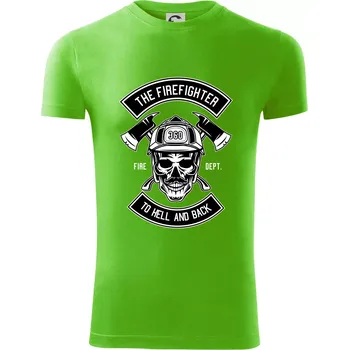 Lebka hasič do pekla a zpátky - Viper FIT - Pánské zůžené tričko - 2XL ( Apple Green )