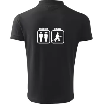 Pánská košile Problém hasič - Polokošile pánská Pique Polo 203 - 4XL ( Dřevěné uhlí )