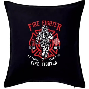 Polštář Fire Fighter - Polštář 50x50 - 50x50 - Pouze potah ( Černá )