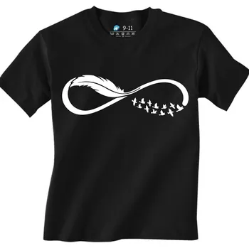 Chlapecké tričko Dětské tričko Nekonečný Let Ptáků (Velikost: 7-8, Barva: Černá)