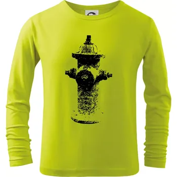 Chlapecké tričko Hasičský hydrant americký - Triko dětské Long Sleeve - 122 cm/6 let ( Limetková )