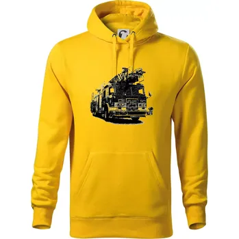 Pánská mikina Hasičské auto 25 - Mikina pánská Cape s kapucí - 5XL ( Žlutá )